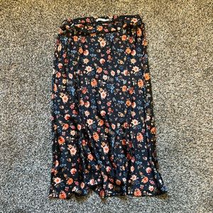 Francesca’s Satin Midi Skirt